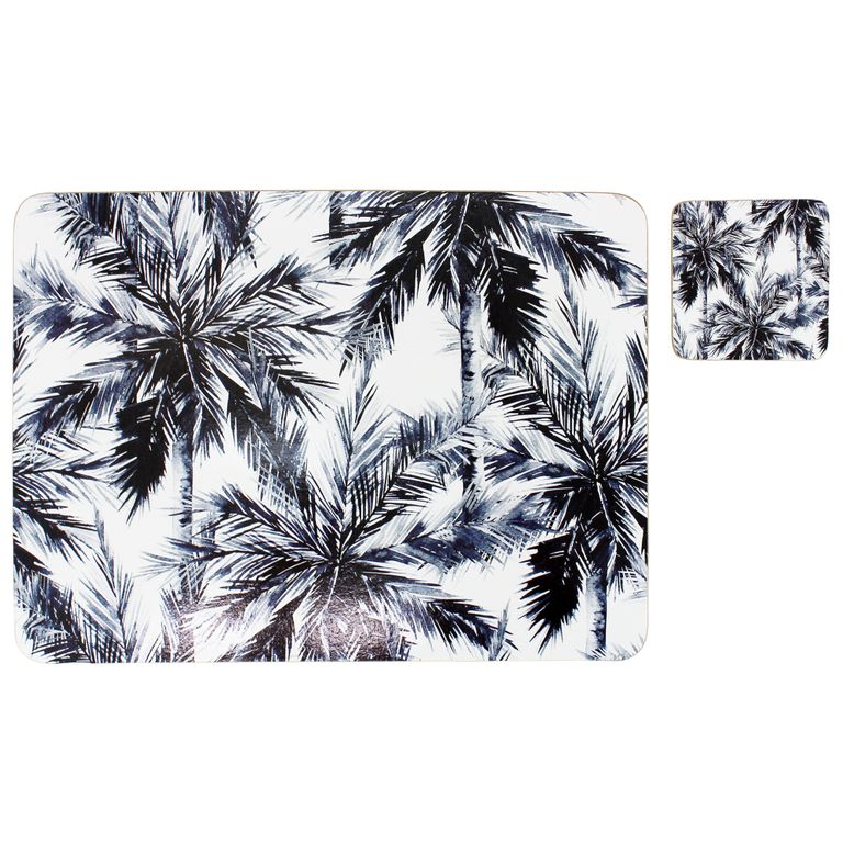 Coasters & Placemat Set - Palm Thicket