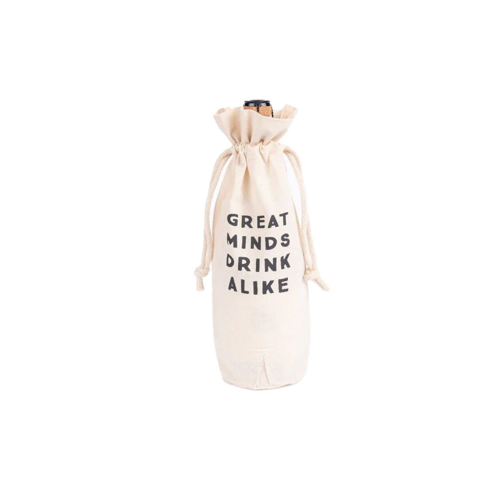 Great Minds Wine Bottle Bag - Natural