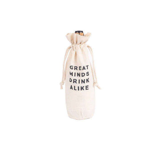 Great Minds Wine Bottle Bag - Natural
