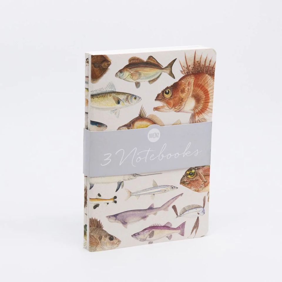 100% NZ - Notebook - Fishes of NZ Notebook Set of 3