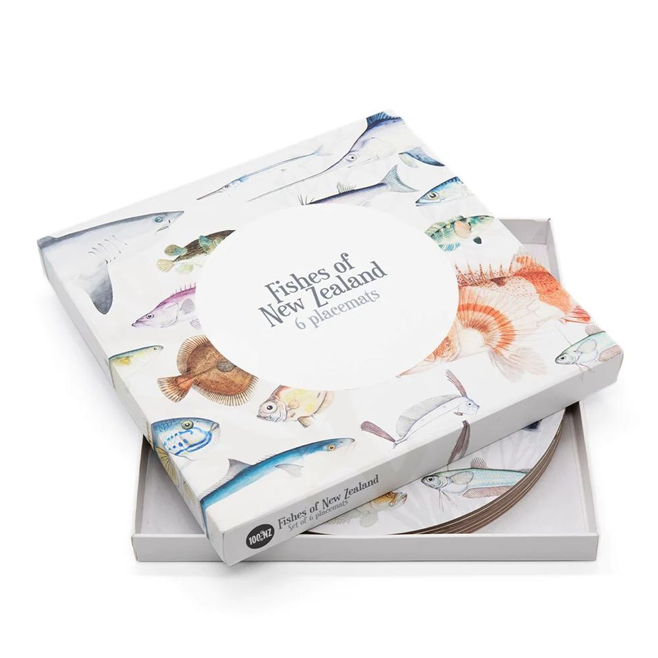 100% NZ - Placemats - Fishes of NZ Box of 6 Placemats