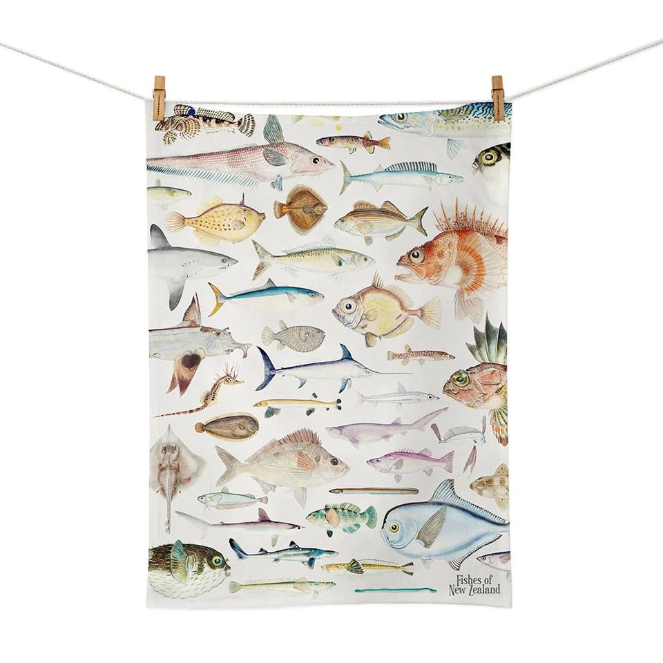 100% NZ Tea Towel - Fishes of New Zealand