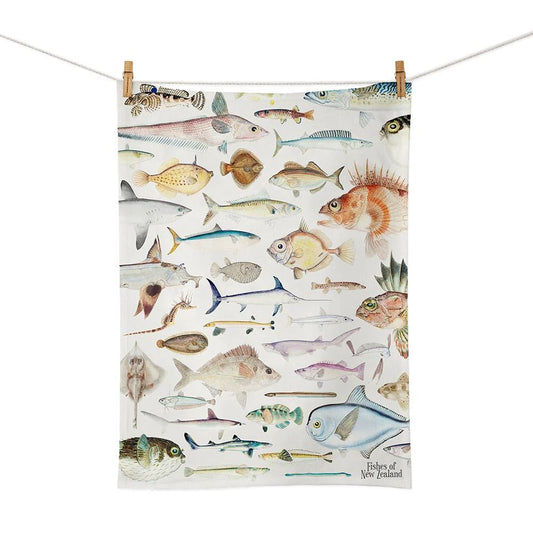 100% NZ Tea Towel - Fishes of New Zealand