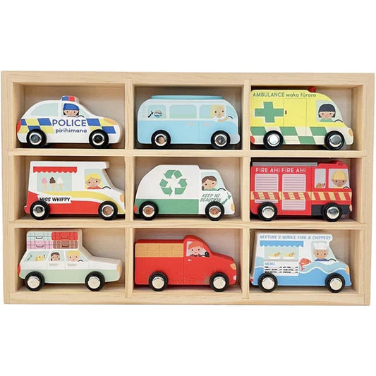 Moana Road - Kiwiana Vehicles - Wooden Set of 9