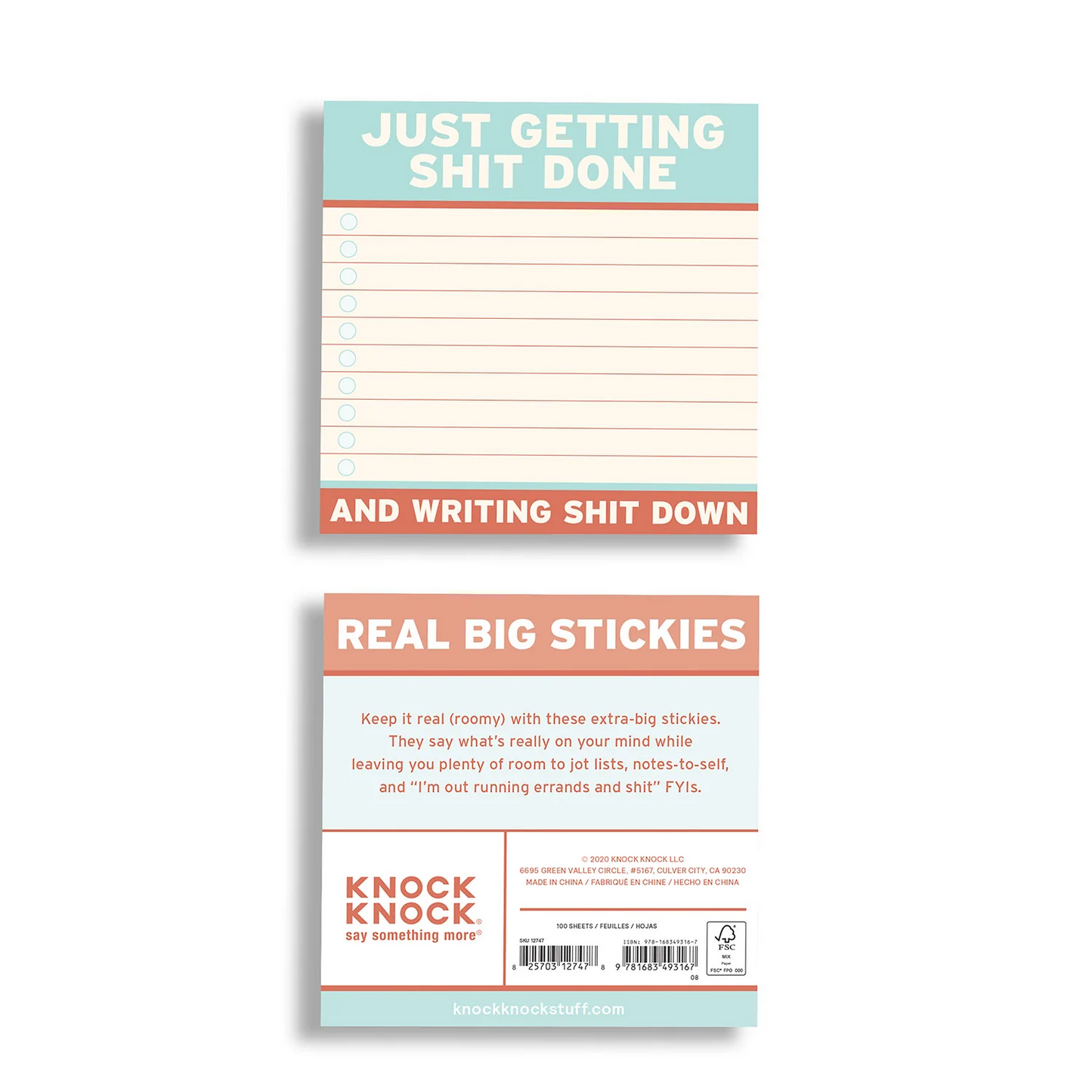 Sticky Notes - Getting Shit Done Large Sticky Notes (4 x 4-inches)