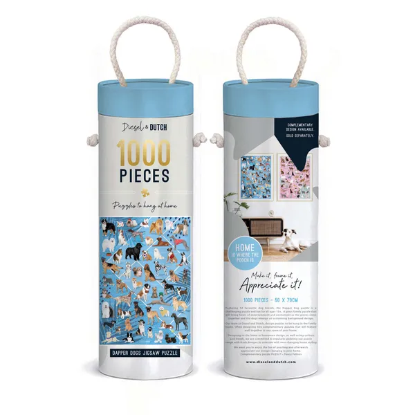 Dapper Dogs 1000pc Wall Jigsaw Puzzle