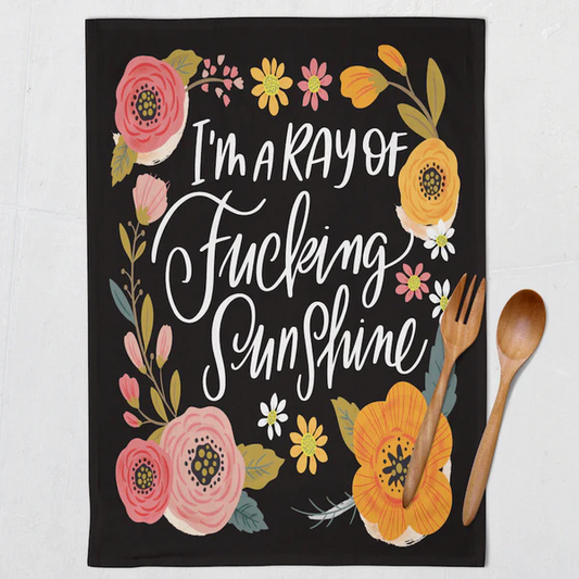 Disrupted Industries Tea Towel - Ray of F*cking Sunshine