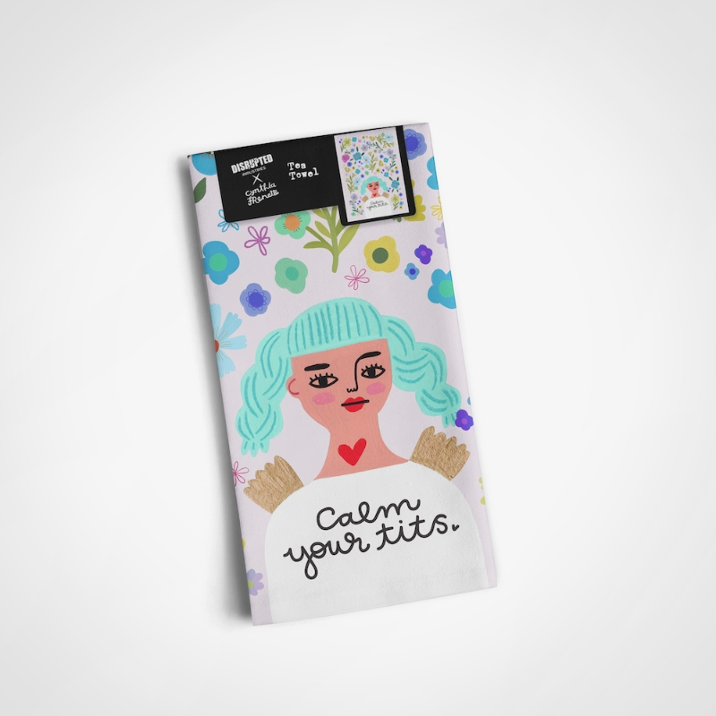 Tea Towel - Calm Your Tits