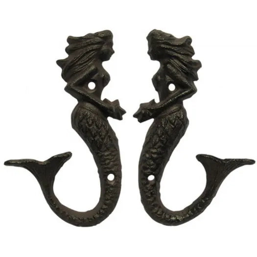Cast Iron - Mermaid Hook Set of 2