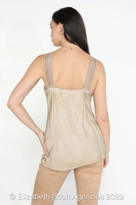 Elizabeth Scott - Satin Camisole With Lace Detail