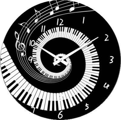GET POSH - Wall Clock - Music Notes