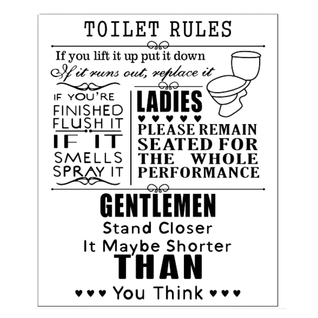 Signs - Toilet Rules