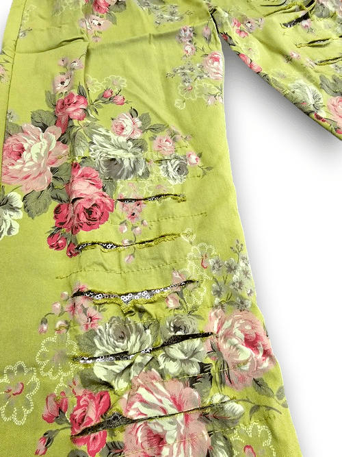 Helga May - Avocado High Tea Ripped Pants