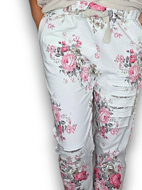 Helga May - Light Mint High Tea Ripped Pants