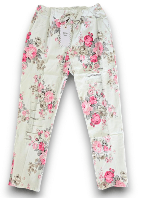 Helga May - Light Mint High Tea Ripped Pants
