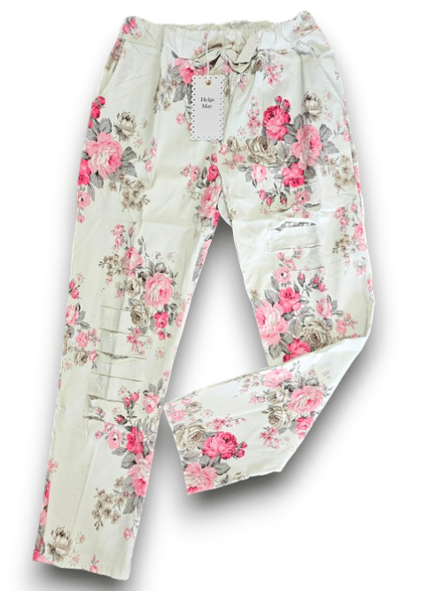Helga May - Light Mint High Tea Ripped Pants