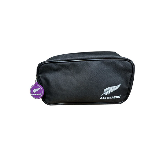 All Blacks Official Merchandise - Toilet Bag - Black with purple colour keyring