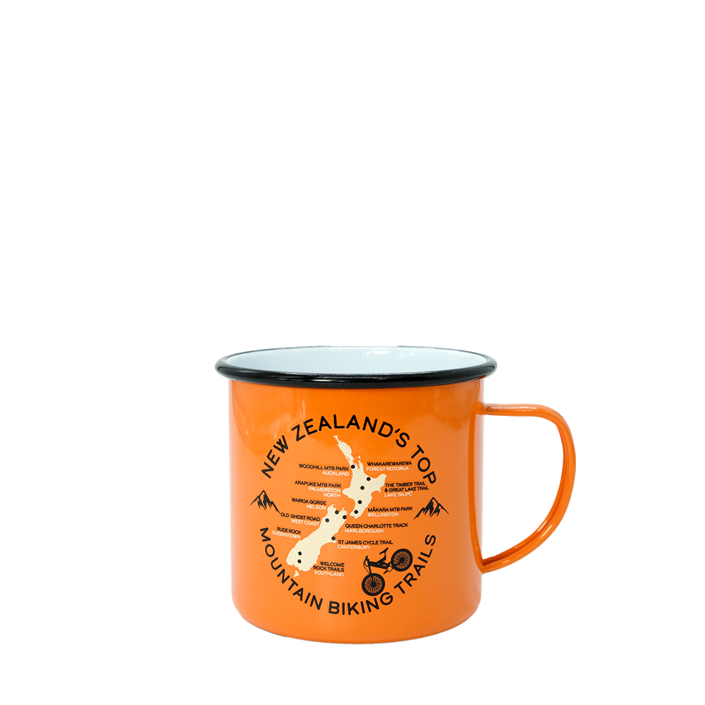 Mugs - Moana Road Enamel Mug - Mountain Biking