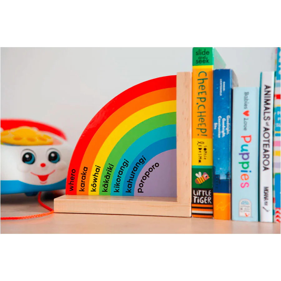 Moana Road Rainbow Bookends- Te Reo/English