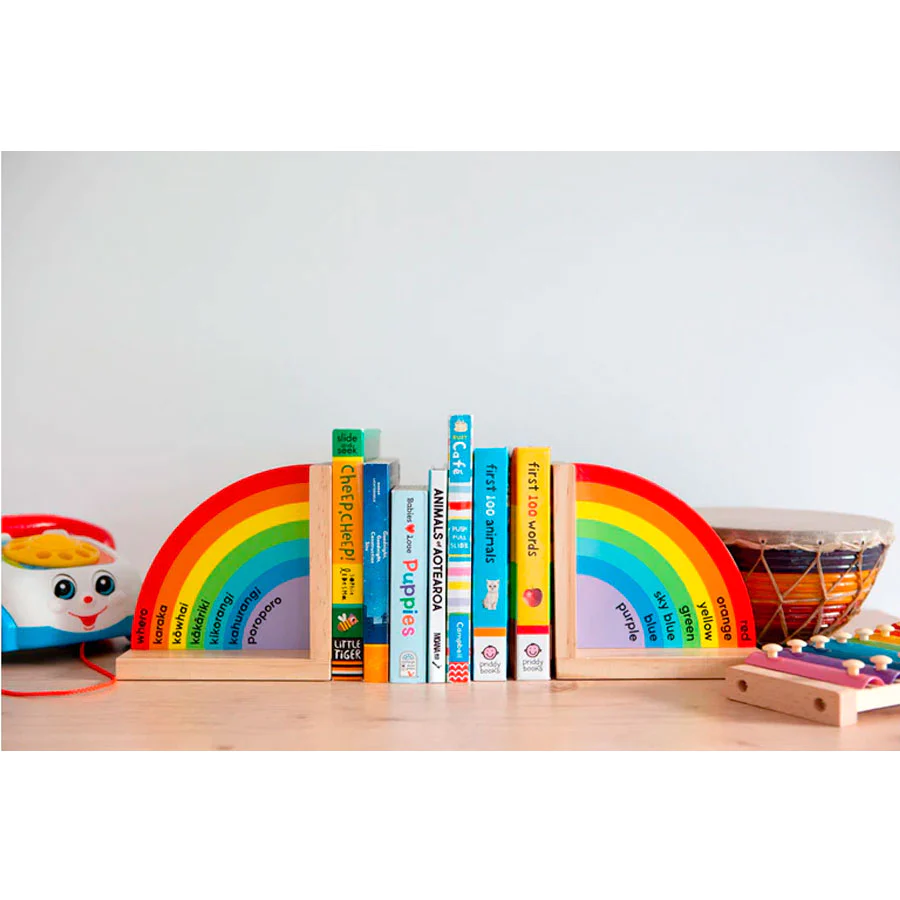 Moana Road Rainbow Bookends- Te Reo/English
