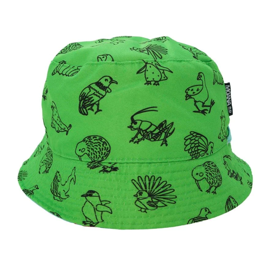Moana Road - Kids Reversible Bucket Hat - OGs birds