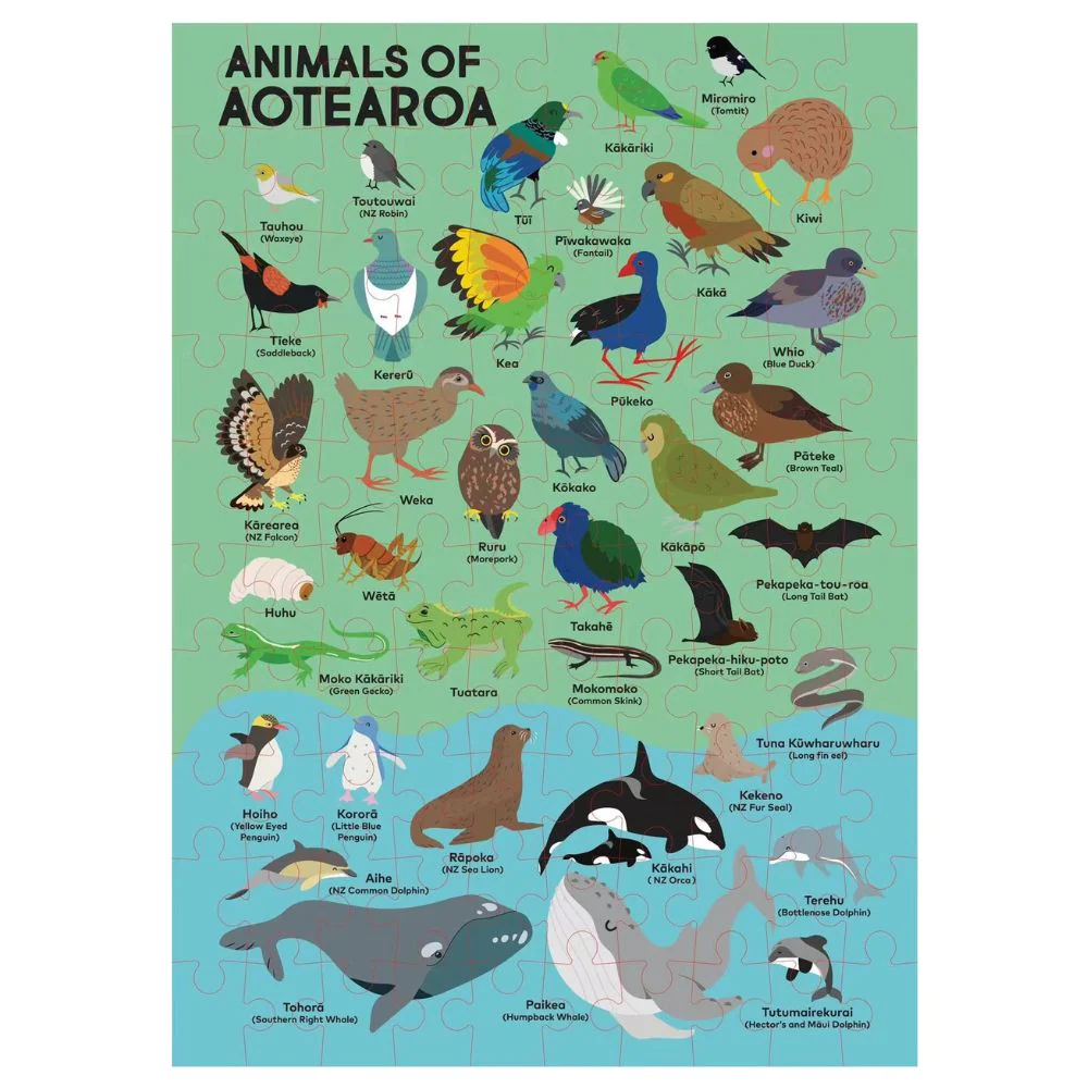Moana Road Puzzle - Animals of Aotearoa 100 pieces