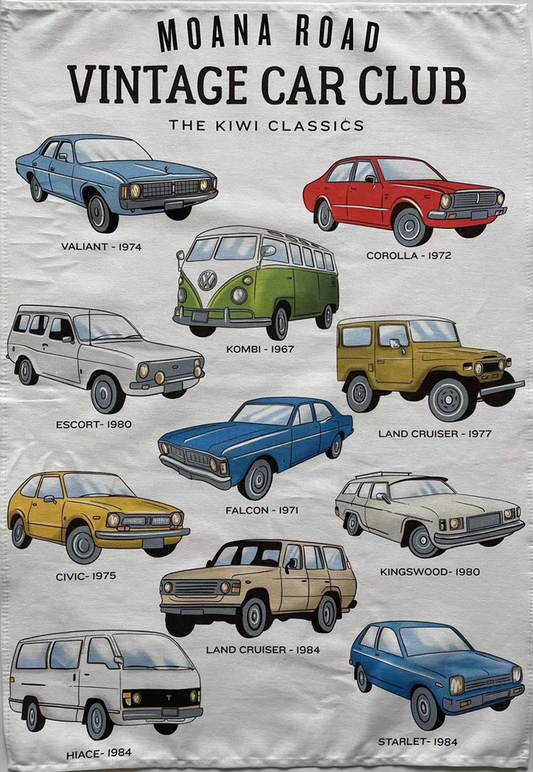 Moana Road Tea Towel - NZ Vintage Car Club
