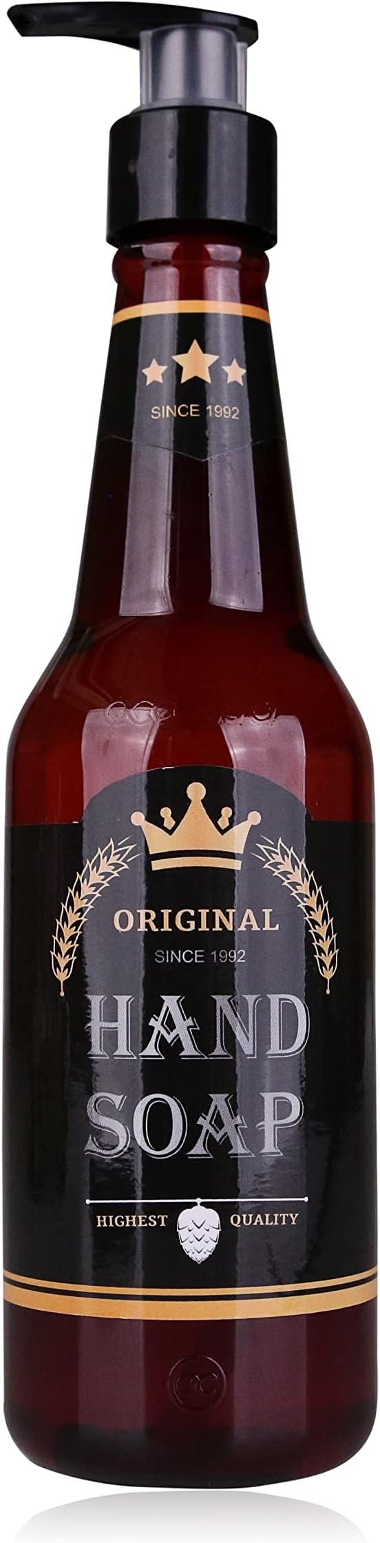 Accentra AC Brew Hand Soap in Beer Bottle Look, 330 ml Hand Soap in Pump Dispenser, Liquid Soap, Oak & Citrus Fragrance, Refillable