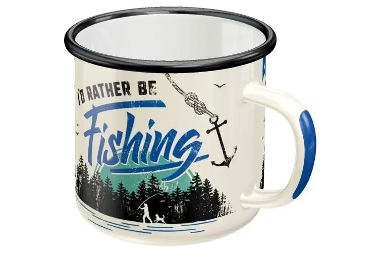 Mugs - Nostalgic Art - I'd Rather Be Fishing 360ml Enamel Mug