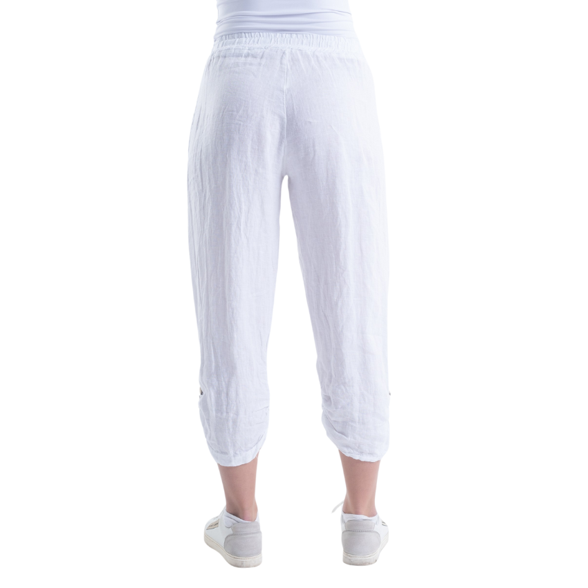 Vera May - Italian Linen Pants White