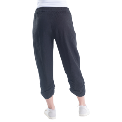 Vera May - Italian Linen Pants Black