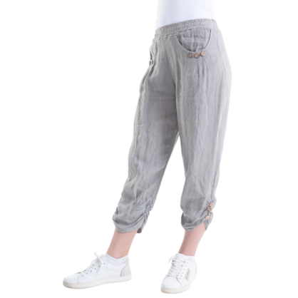 Vera May - Italian Linen Pants Taupe