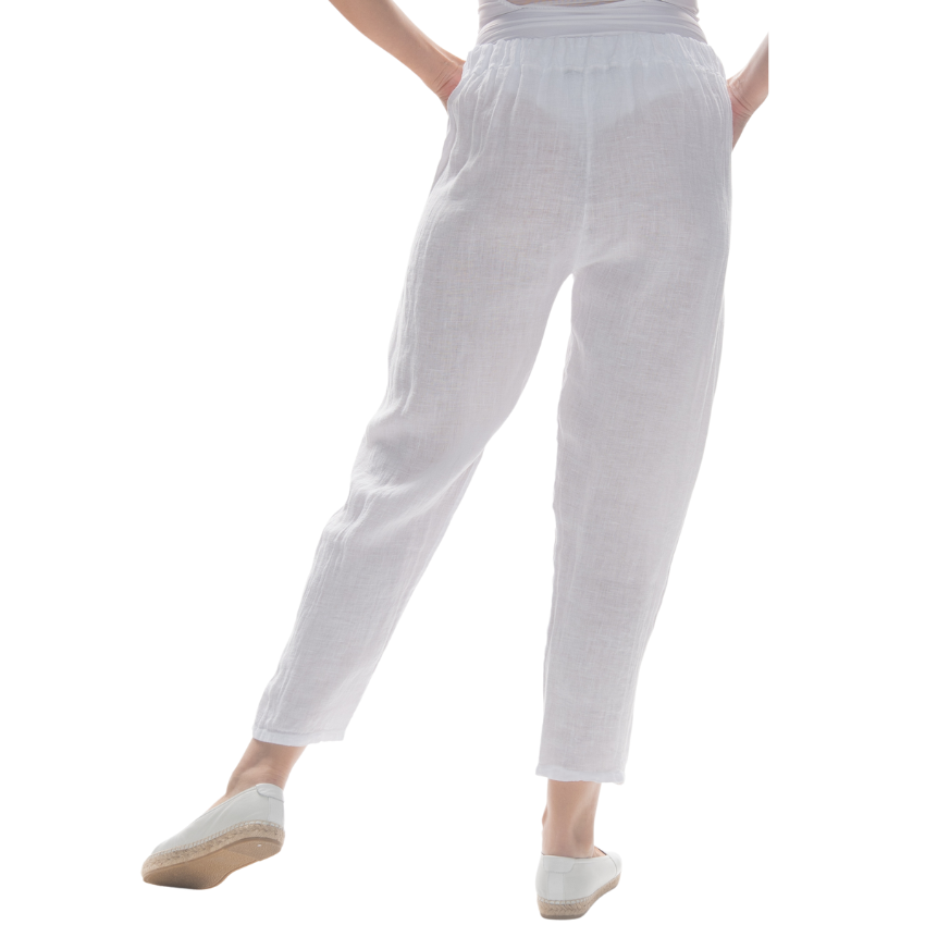 Vera May - Italian Linen White Pant