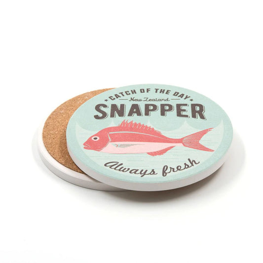 NZ Seafood Crayfish and Snapper Ceramic Coasters