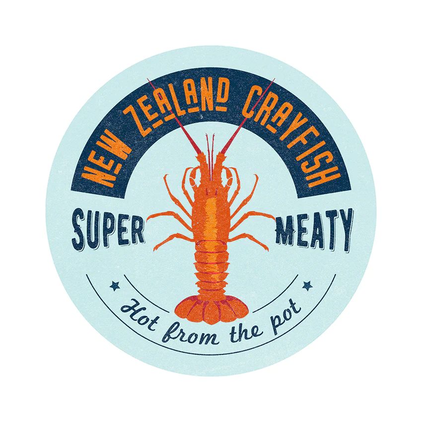 NZ Seafood Crayfish and Snapper Ceramic Coasters