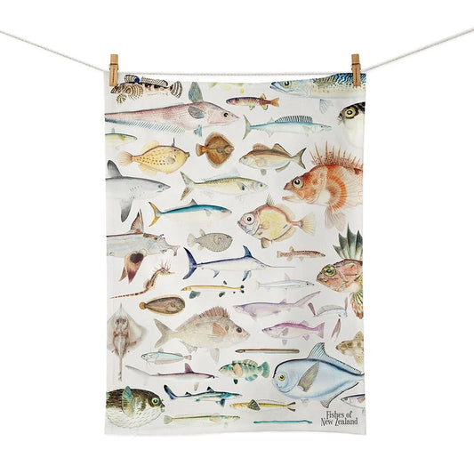 100% NZ - Tea Towel - Fishes of New Zealand Tea Towel