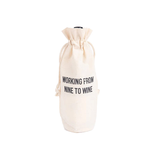 Nine To Wine Bottle Bag - Natural