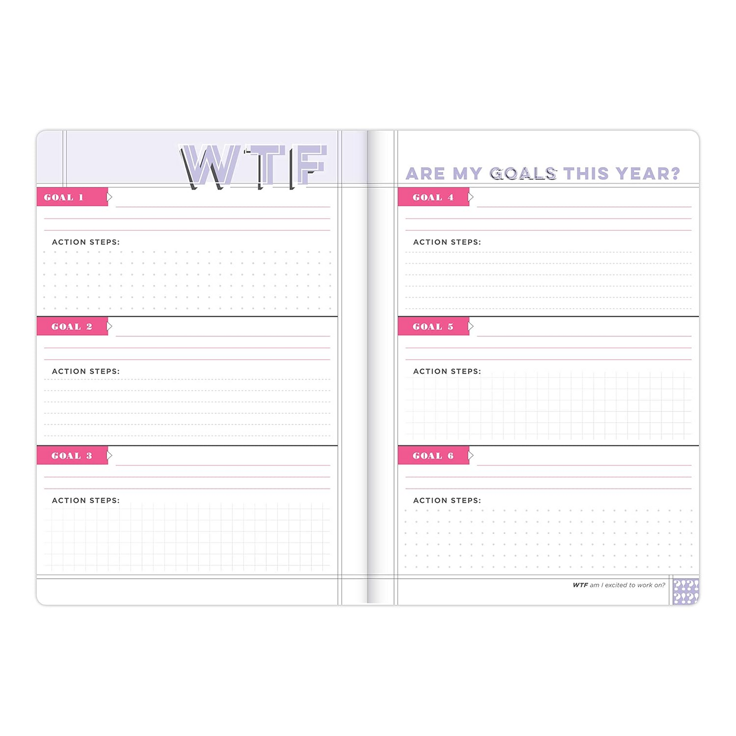 Books - WTF Undated Planner & Weekly Agenda Notebook