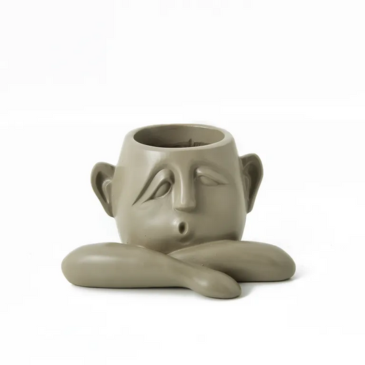 Planter Pot - Three's Company Face Planter - The Beige One