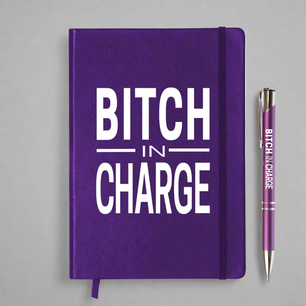 Motivational Notebook Stationery Pack - Bitch In Charge