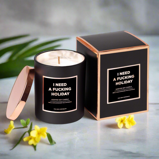 Disrupted Industries - I Need a Fucking Holiday Luxury Scented Candle