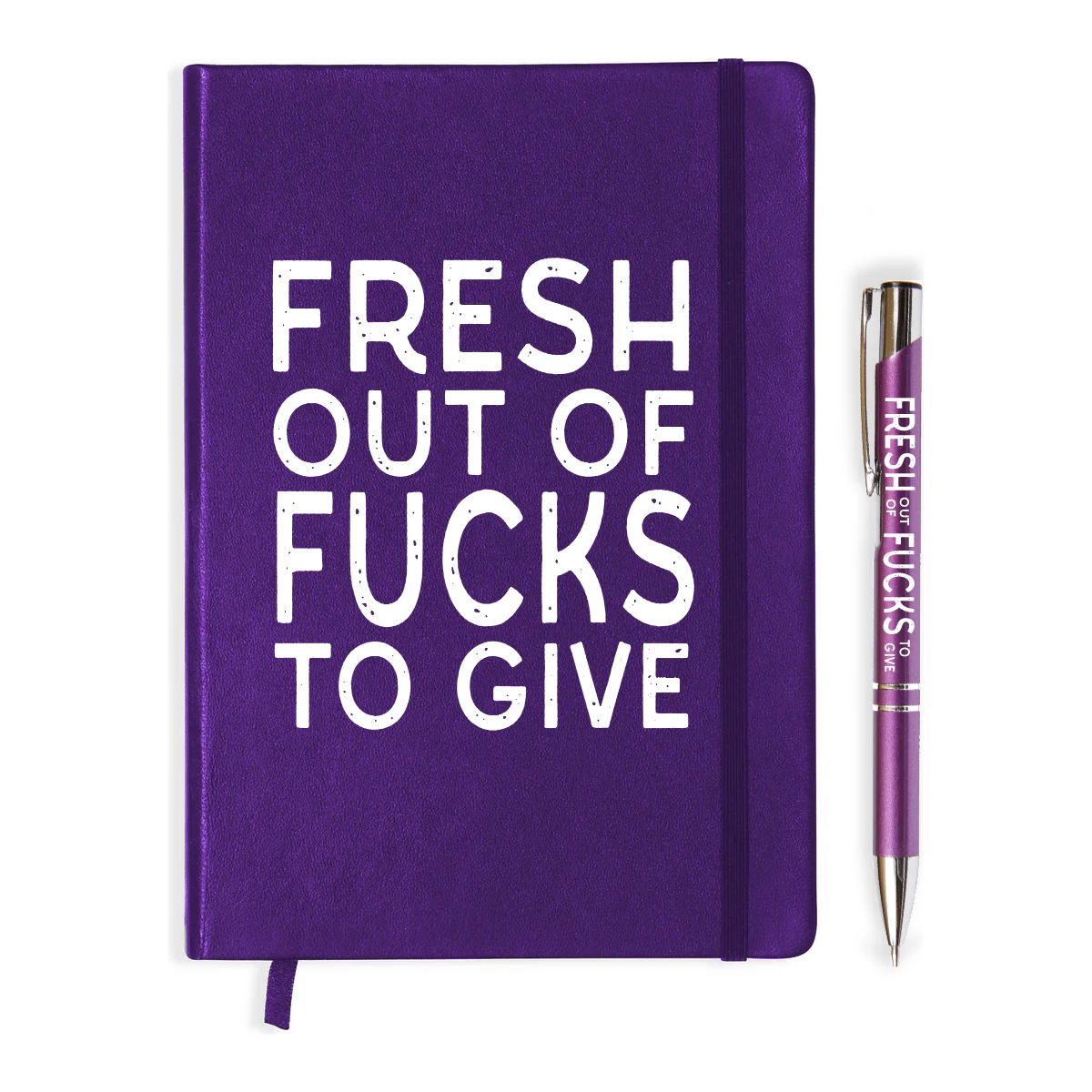 Motivational Notebook Stationery Pack - Fresh Out Of F*cks to Give