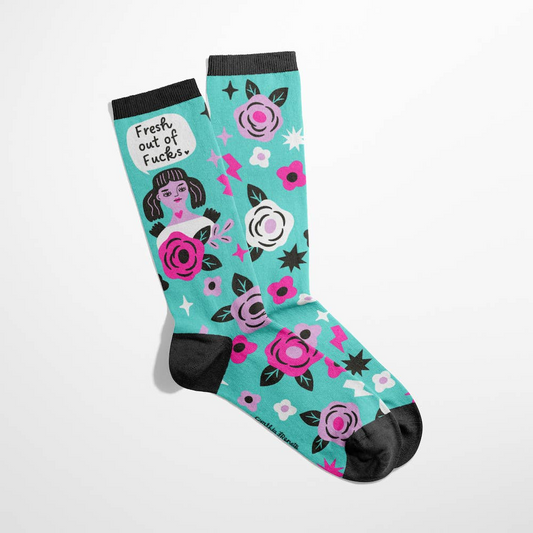 Socks Ladies - Fresh Out of Fucks Grumpy Angel Socks