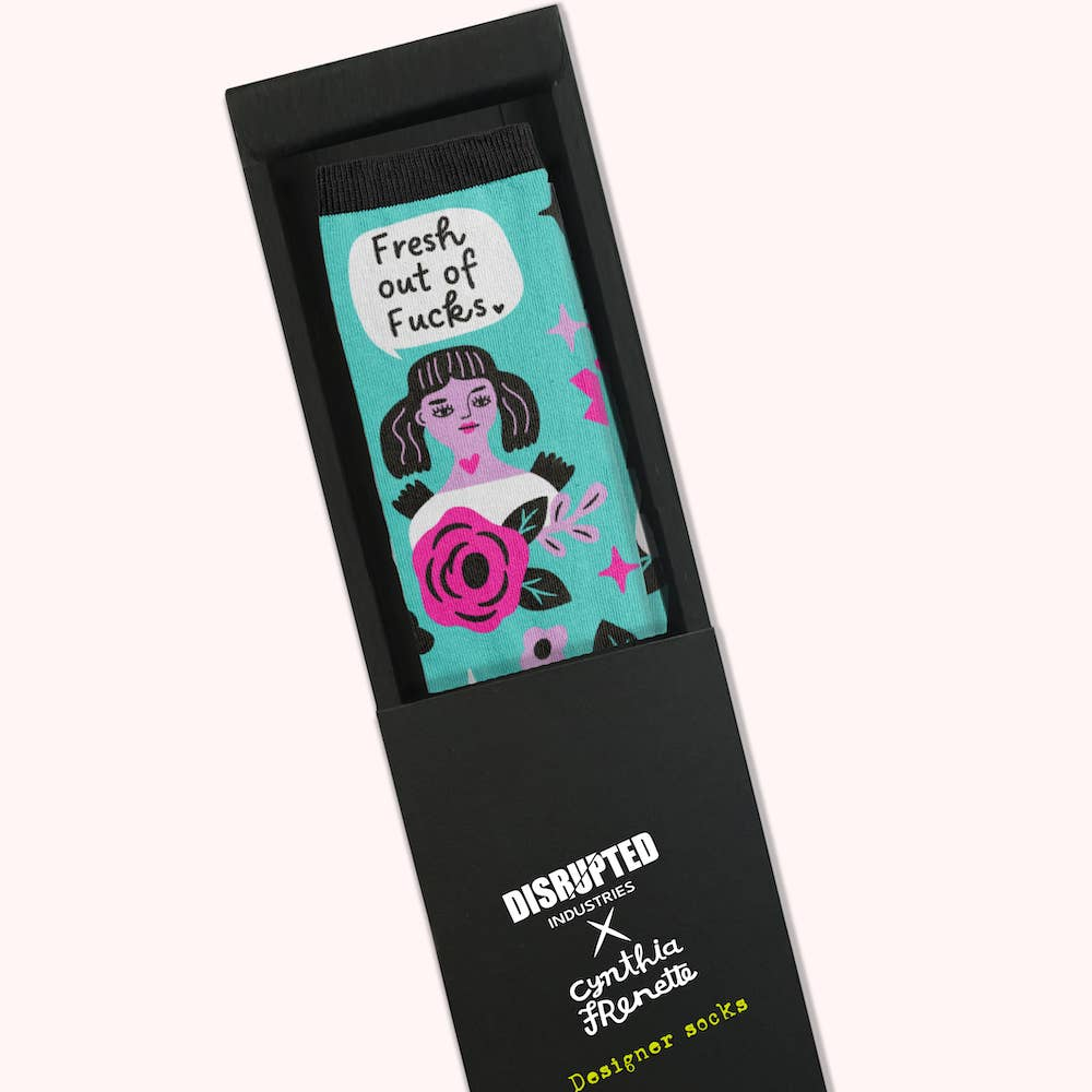 Socks Ladies - Fresh Out of Fucks Grumpy Angel Socks