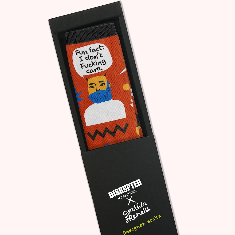 Socks Mens - Fun Fact: I Don't F*cking Care Grumpy Bastard Socks