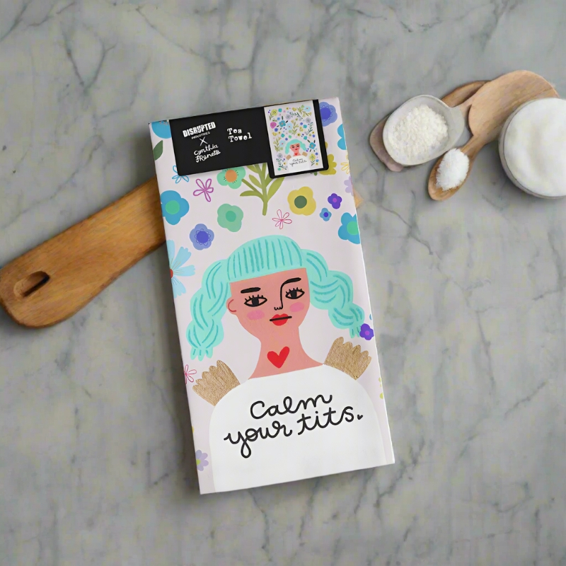 Tea Towel - Calm Your Tits