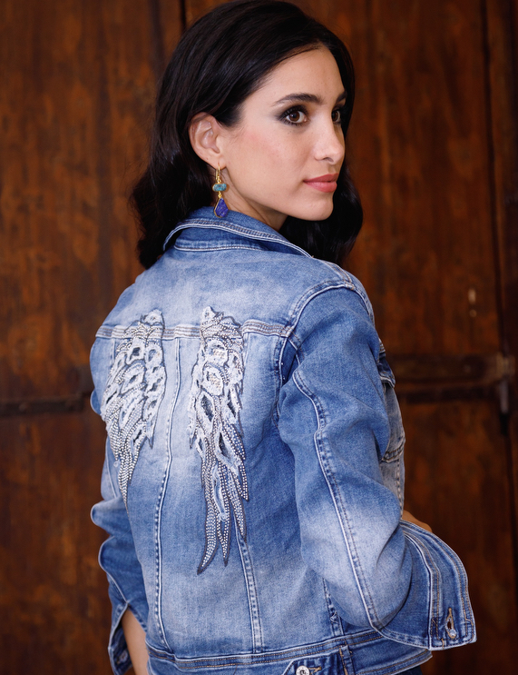 Elizabeth Scott Bonita Boutique - Angel Wings Denim Jacket