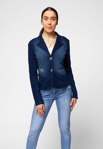 Elizabeth Scott - Stretch Cotton Jacket with Sequin Detail