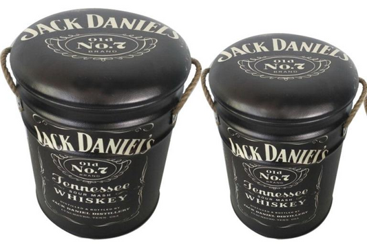 GET POSH - Storage Stools - Jack Daniels Tennessee Whiskey set of 2