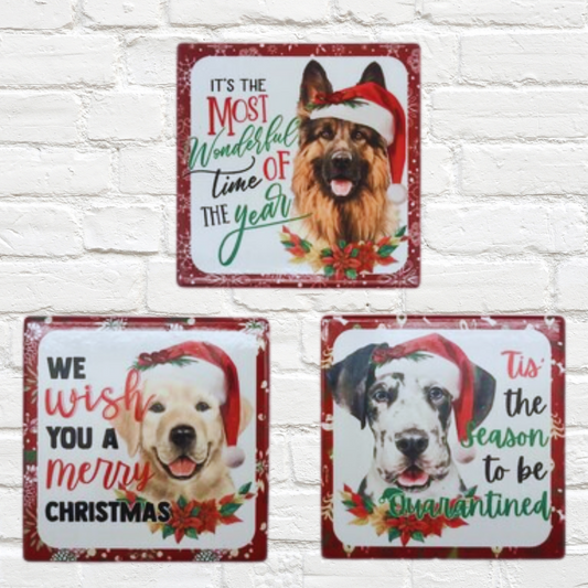 GET POSH - Christmas Coasters Dogs